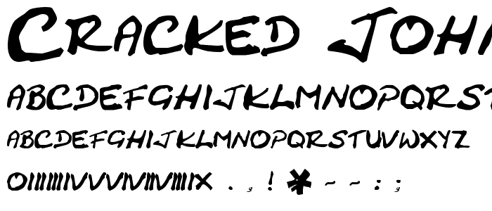 Cracked Johnnie font